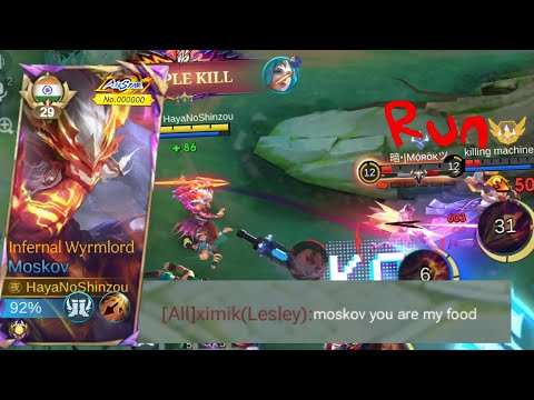 EPIC COMEBACK!! Moskov Aggressive Gold Laner!! Lifesteal build Moskov ~ MLBB #moskovgameplay #moskov