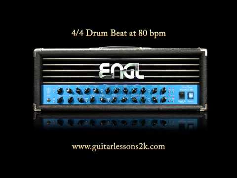 Drum Beats To Practice With: 4/4 Drum Beat at 80 BPM