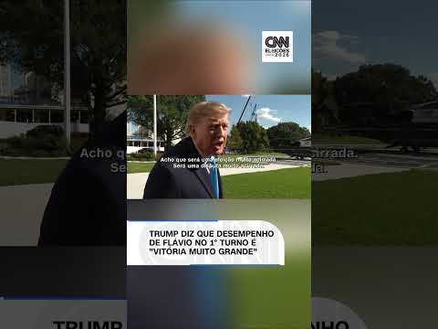 Trump diz que desempenho de Flávio no 1° turno é uma “vitória muito grande”