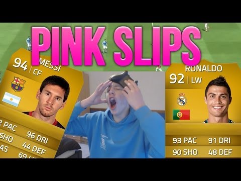 CRAZY PINK SLIPS!! - MESSI + RONALDO - FIFA 14 Next Gen Ultimate Team