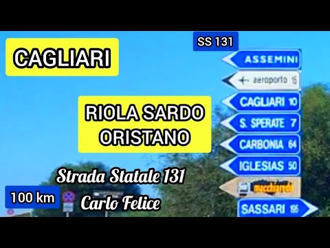 Percorso Stradale Da Cagliari Città Metropolitana a Riola Sardo OR