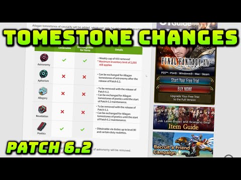 FFXIV: Tomestone Changes In 6.2