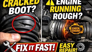 Cracked Air Intake Boot Causes Rough Idle & Lean Codes – Easy Fix