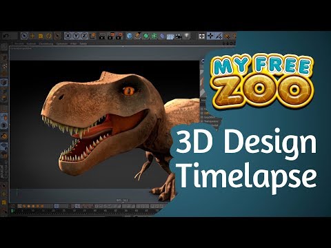 Dinos in My Free Zoo! 🦖🦕 3D-Modellierung im Zeitraffer ⏱️
