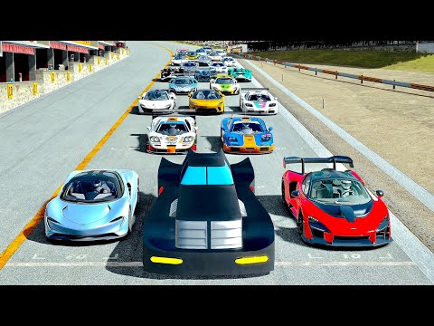 Batmobile DC Comics vs McLaren Hypercars at Silverstone