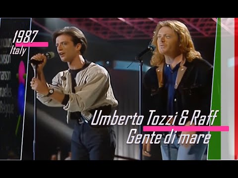 eurovision 1987 Italy 🇮🇹 Umberto Tozzi & Raff - Gente di mare ᴴᴰ