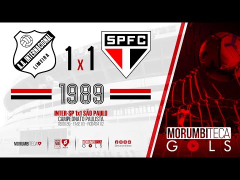 Inter-SP 1x1 São Paulo - Paulista 1989 - fase 03 - rodada 02 - 08/06/1989