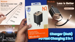 MCDODO🔥FreeGo Charger GAN 🔥PD Fast Charging 40w Built in Retractable Cable🔥Unboxing + Quick Review