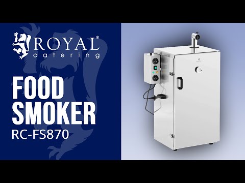videoposnetek - Smoker za hrano - 105 L - Royal Catering - 4 rešetk