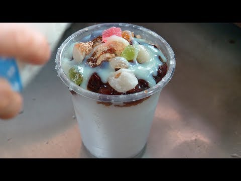 Shaved Ice with Red Beans(patbingsu) / Korean street food / 1,500원짜리 옛날 팥빙수