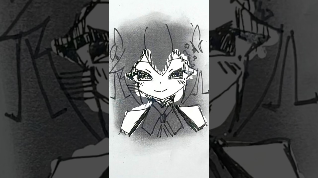 重音テトを独特すぎる描き方で描いてみた！ #うそつきマカロン #つっしーの筆