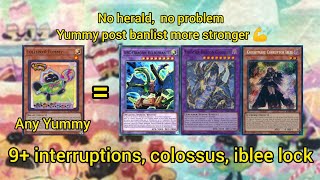 Yu-Gi-Oh! Yummy post banlist thunder dragon colossus ABC-Dragon iblee Lock and 9+interruptions #tcg