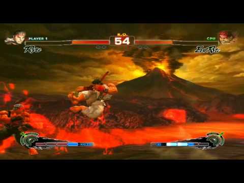 SSF4 Ryu Vs Evil Ryu "Medium Hard" Gameplay
