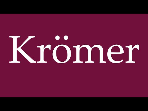 How to Pronounce ''Krömer'' Correctly in German