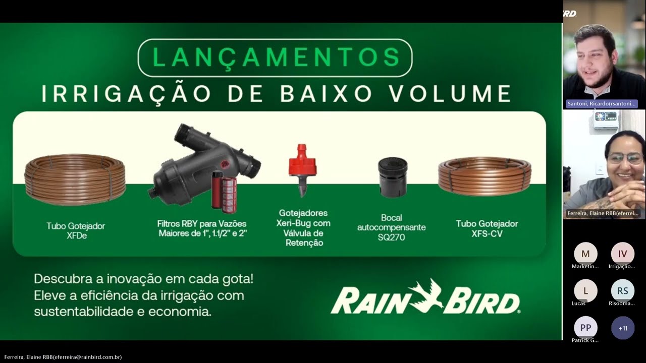 Webinar Novos Lançamentos Rain Bird para Irrigação de Baixo Volume
