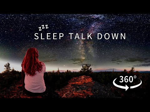 FALL ASLEEP FAST AND DEEP UNDER BEAUTIFUL NIGHT SKY - 20 MINUTE GUIDED MEDITATION 🙏✨ 4K [VR/360°]