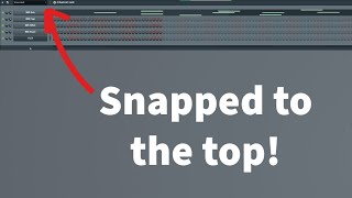 Channel rack is stuck on to the top screen (FL Studio)