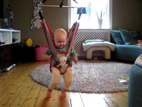 Baby Freja jumping