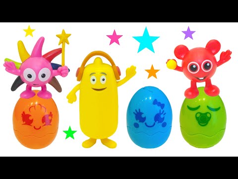 Babblarna gömmer sig i roliga ägg - Lek och lär - Lek med oss