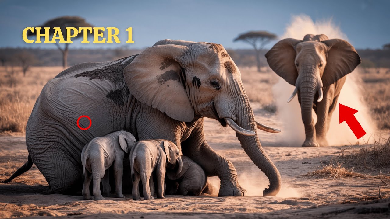 She Gave Birth to Triplets in the Wild—What the Father Elephant Did Left Everyone in Tears