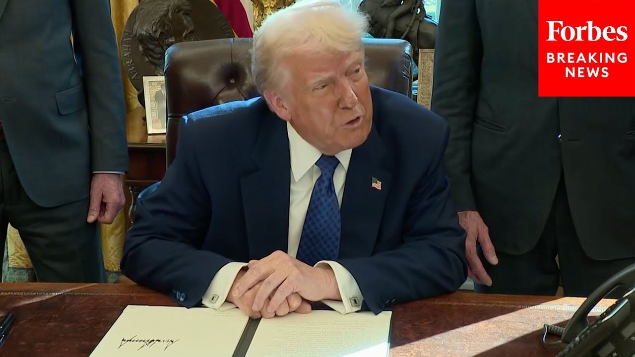 NEW: Trump Signs Multiple Executive Orders While Taking Questions From Reporters