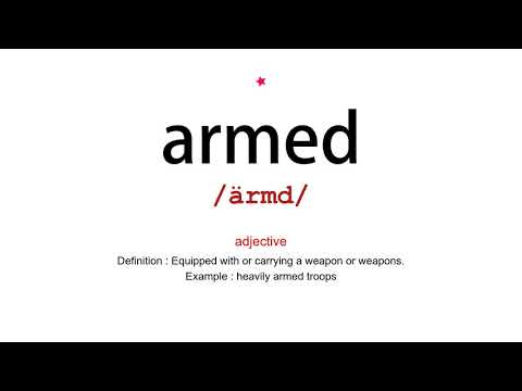 How to pronounce armed - Vocab Today