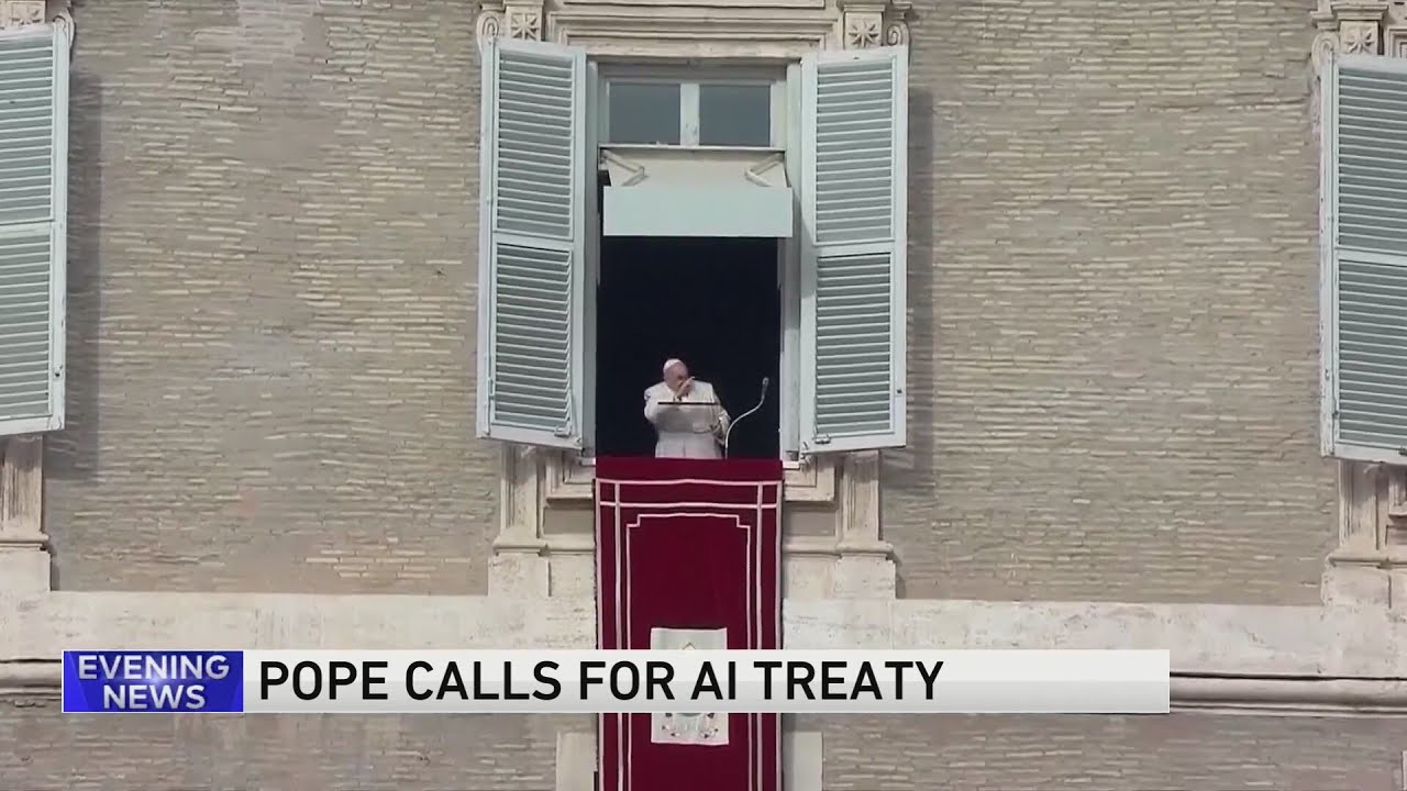 Pope, once a victim of AI-generated imagery, calls for treaty to regulate artificial intelligence