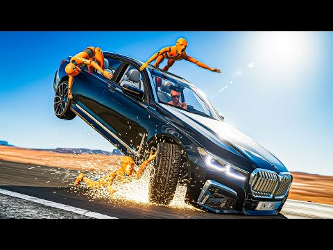 Rollover and Overtaking Car Crashes #08 BeamNG.Drive