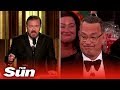 Ricky Gervais' funniest jokes at Golden Globes