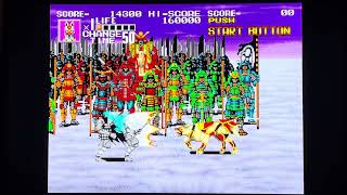 Neo Geo cd Sengoku gameplay on the Polymega, a great beat em up👍🍺😎.