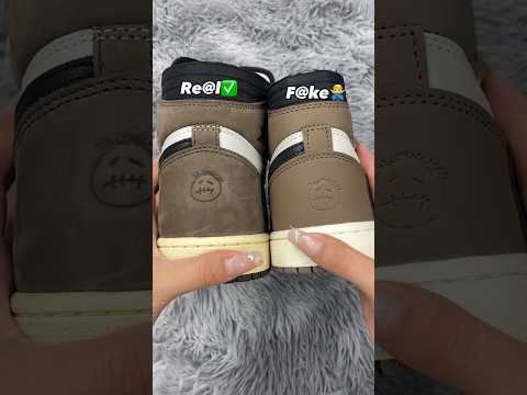 Real Vs Fake Travis Scott Mocha Jordan 1 High #sneakerhead #sneakers #viral