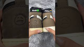 Real Vs Fake Travis Scott Mocha Jordan 1 High #sneakerhead #sneakers #viral