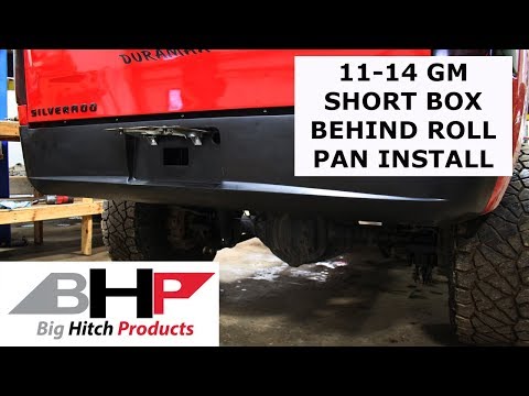 BHP 11-14 LML GM Short Box BEHIND Roll Pan 2 inch Hidden Receiver Hitch Install