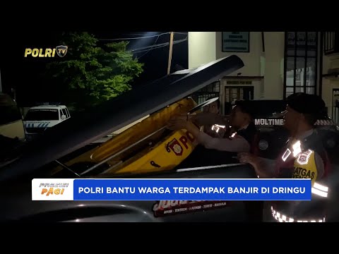 POLRES PROBOLINGGO RESPONS CEPAT BANTU WARGA TERDAMPAK BANJIR DI DRINGU