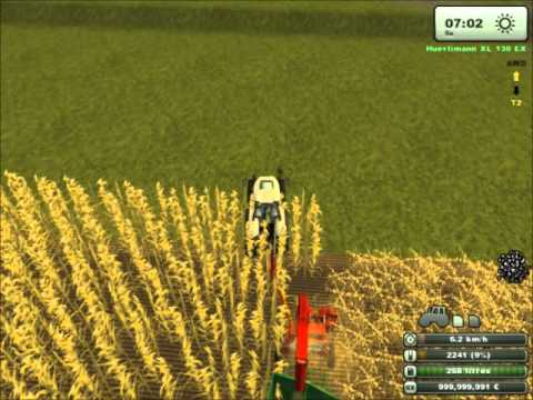 Farming Simulator 2013 - MoreRealistic mod - Harvesting row crops