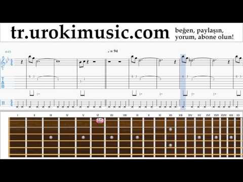 Gitar dersleri Mission Impossible - Theme Notalar Eğitim Bölüm#2 um-i723
