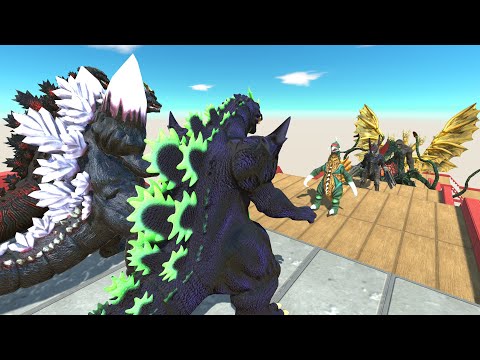 X3 GODZILLA DEATH FALL - Animal Revolt Battle Simulator