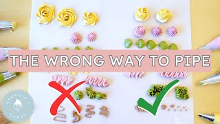 The WRONG Way To Pipe! Common Mistakes When Piping Buttercream | Georgia