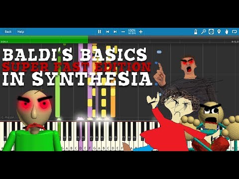 Baldi's Basics Music | All Song Theme Mod SUPER FAST EDITION in Synthesia Video