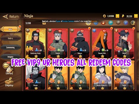 Konoha Legend Ninja AFK | All New 2 Giftcodes - Free VIP9 & LR & UR Naruro RPG Game Android IOS