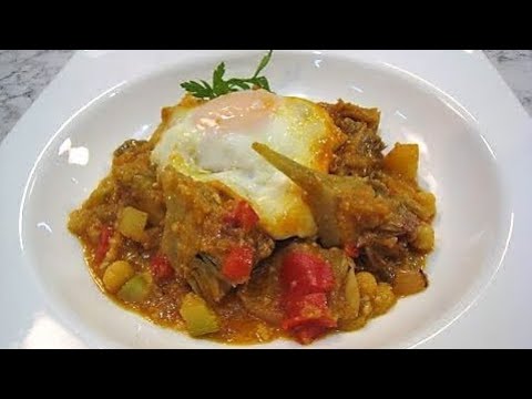 Cazuela de verduras con huevo