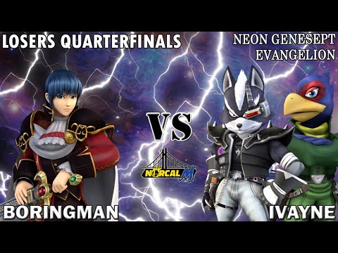 Neon Genesept Evangelion - Boringman (Marth) v. Elk G | Ivayne (Wolf/Falco) - Losers Quarters
