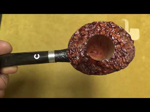 Pipa Il Ceppo gruppo 1 sabbiata con vera  in argento - Freeform - CE173