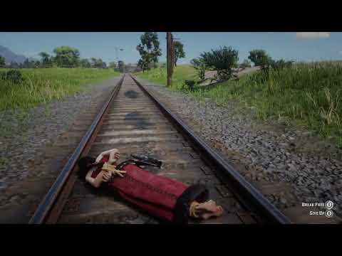 Ada has been Tied Up and Gagged on the Tracks! [Red Dead Online]