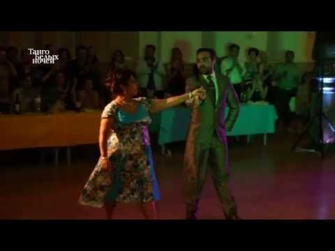  Graciela Gonzalez  and  Leonardo Sardella  are  dancing  at  White Nights tango festival  in  2016