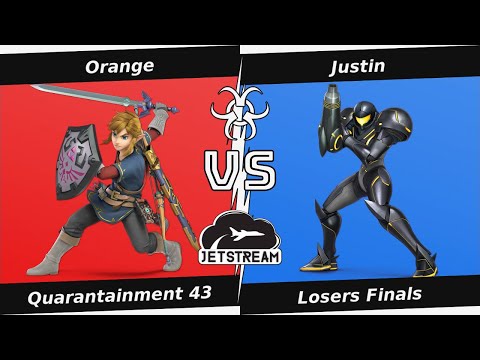 Quarantainment 43 Losers Finals - Orange (Link) Vs. Justin (Samus) Smash Ultimate - SSBU