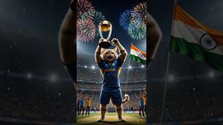 little Tinku cat won the World Cup 😭 #tinkucat #cat #trending #education #shorts #cricket #aivideo