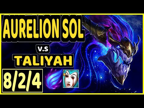 PEKIN WOOF (AURELION SOL) vs TALIYAH - 8/2/4 KDA MID CHALLENGER GAMEPLAY - NA