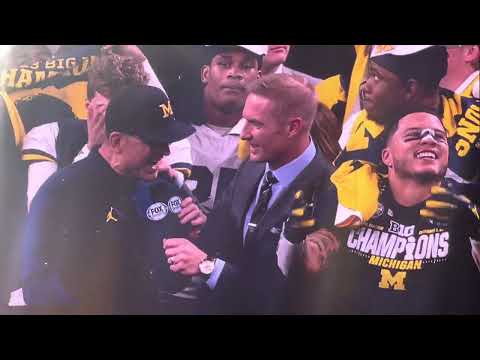 2023.12.02 Michigan Big Ten Championship Trophy Presentation at Lucas Oil Stadium