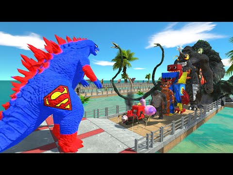 Godzilla Superman vs Biollante OASIS DEATH RUN - Animal Revolt Battle Simulator